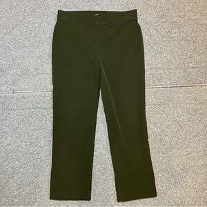 Loft Green Pull On Pants Womens Size 4 Straight Leg  Stretch